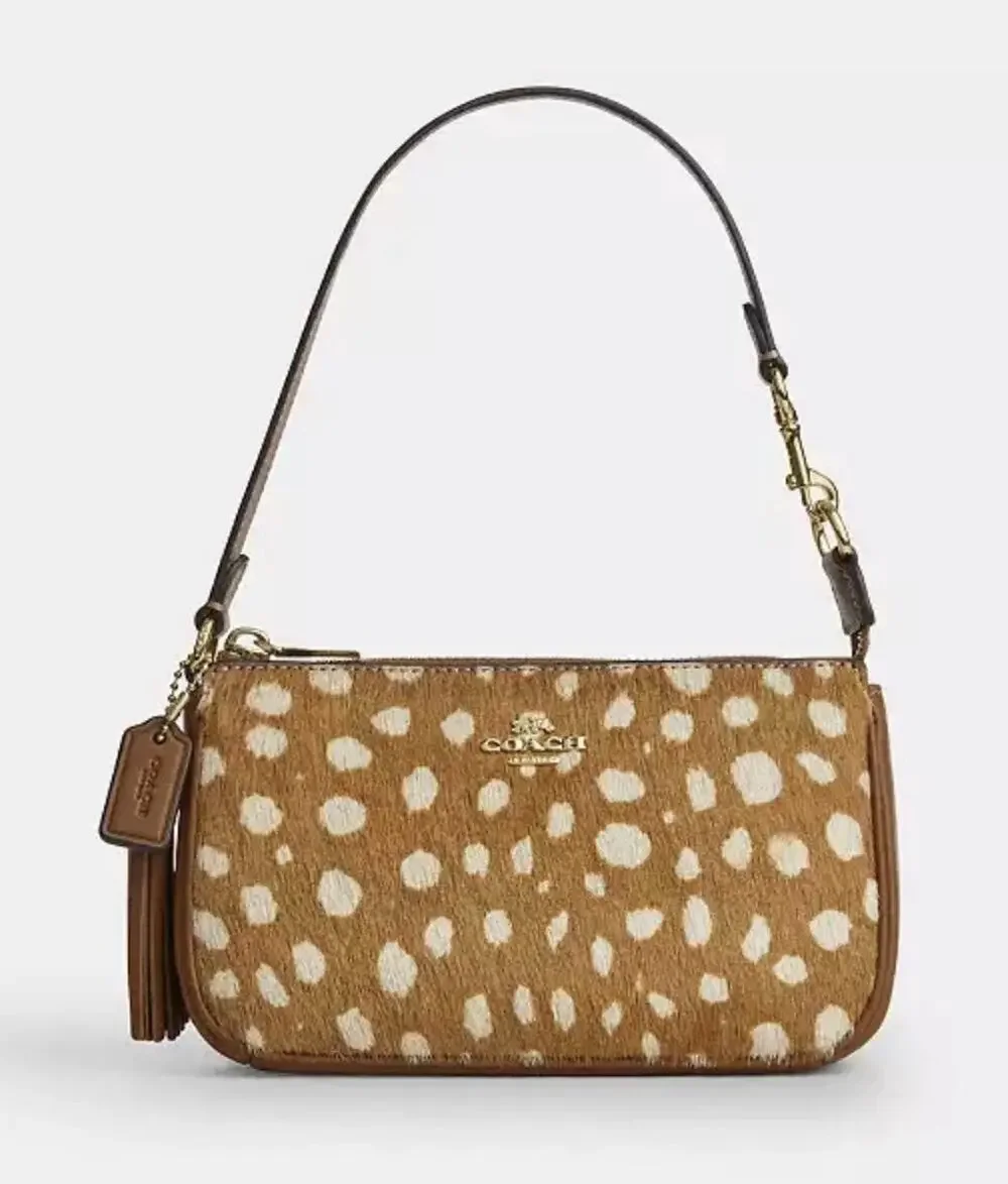 B2-003 Coach Nolita 19 With Deer Print Shoulder Bag Multi CDW35 NWT
